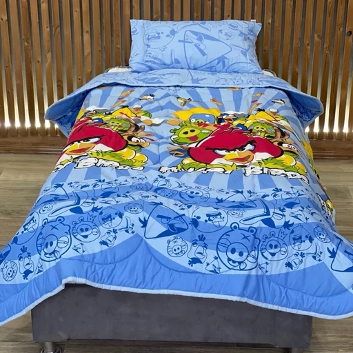ست کامل ژورنالی روتختی 4 تیکه طرح انگری بردز آبی (پس کرایه) ست کامل ژورنالی روتختی 4 تیکه طرح انگری بردز آبی (پس کرایه)
