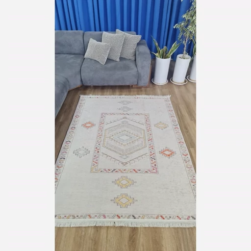 فرشینه | فرش چاپی برند حسن نیا چاپی هازان ترک طرح سنتی کد M126 (پس کرایه) فرشینه | فرش چاپی برند حسن نیا چاپی هازان ترک طرح سنتی کد M126 (پس کرایه) - Image 7