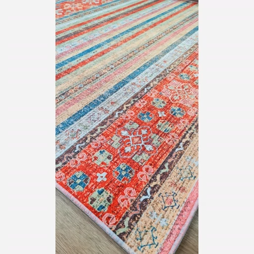 فرشینه | فرش چاپی برند حسن نیا مخمل طرح مراکشی سنتی U241 (پس کرایه) فرشینه | فرش چاپی برند حسن نیا مخمل طرح مراکشی سنتی U241 (پس کرایه) - Image 3