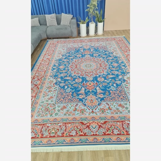 فرشینه | فرش چاپی برند حسن نیا چاپی مخمل طرح ابریشمی (پس کرایه) فرشینه | فرش چاپی برند حسن نیا چاپی مخمل طرح ابریشمی (پس کرایه) - Image 10