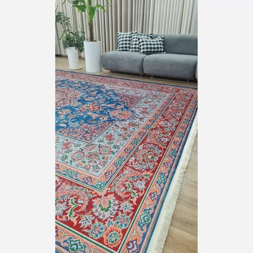 فرشینه | فرش چاپی برند حسن نیا چاپی مخمل طرح ابریشمی (پس کرایه) فرشینه | فرش چاپی برند حسن نیا چاپی مخمل طرح ابریشمی (پس کرایه) - Image 8