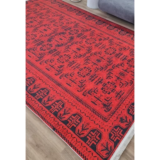 فرشینه | فرش چاپی برند حسن نیا چاپی هازان ترک قشقایی سنتی لاکی U452 (پس کرایه) فرشینه | فرش چاپی برند حسن نیا چاپی هازان ترک قشقایی سنتی لاکی U452 (پس کرایه) - Image 2