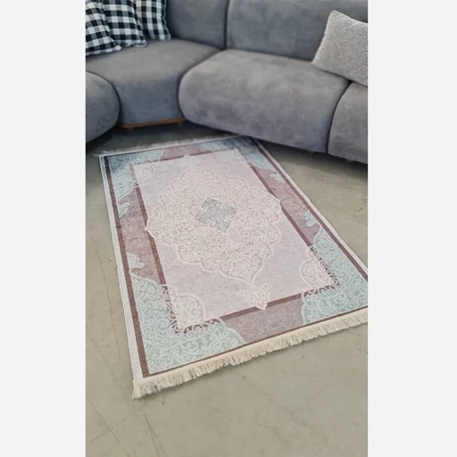 فرشینه | فرش چاپی برند حسن نیا هازان ترک با زیره ضد سُر 150 در 225 کدM277 (پس کرایه) فرشینه | فرش چاپی برند حسن نیا هازان ترک با زیره ضد سُر 150 در 225 کدM277 (پس کرایه) - Image 3