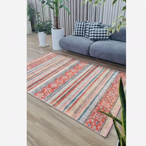 فرشینه | فرش چاپی برند حسن نیا مخمل طرح مراکشی سنتی U241 (پس کرایه) فرشینه | فرش چاپی برند حسن نیا مخمل طرح مراکشی سنتی U241 (پس کرایه) - Image 6