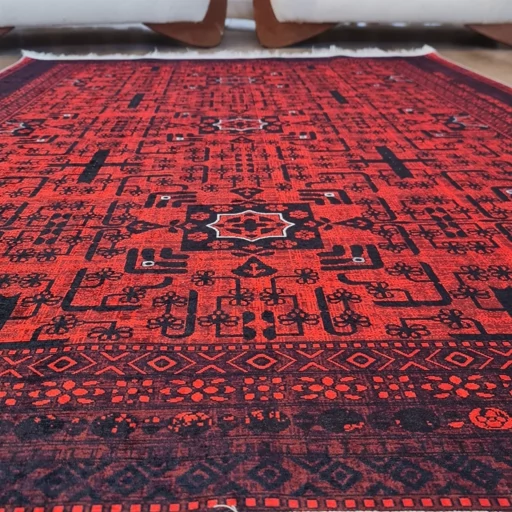 فرشینه مخمل هازان طرح قرمز خراسان L235(پس کرایه) فرشینه مخمل هازان طرح قرمز خراسان L235(پس کرایه)