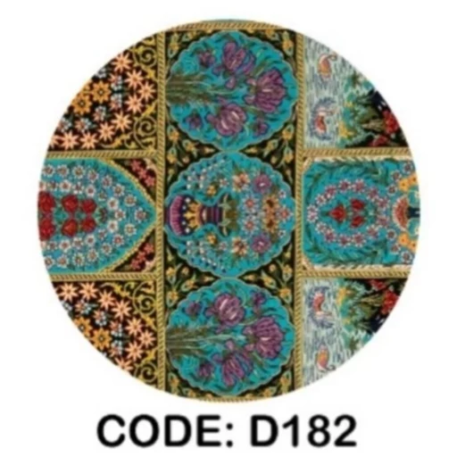 فرشینه گرد مخمل ترک طرح عید نوروز کد D182 (پس کرایه) فرشینه گرد مخمل ترک طرح عید نوروز کد D182 (پس کرایه)