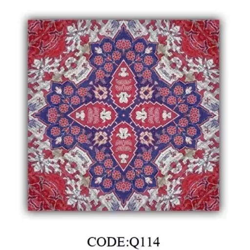 فرش چاپی سنتی مربع لاکی مخمل هازان ترک کد Q114 (پس کرایه) فرش چاپی سنتی مربع لاکی مخمل هازان ترک کد Q114 (پس کرایه)
