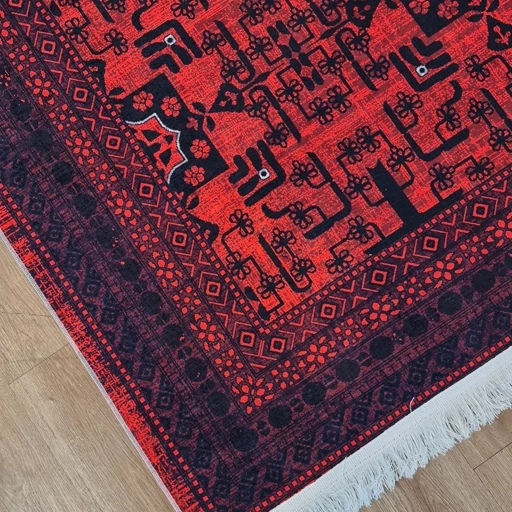 فرشینه مخمل هازان طرح قرمز خراسان L235(پس کرایه) فرشینه مخمل هازان طرح قرمز خراسان L235(پس کرایه) - Image 2