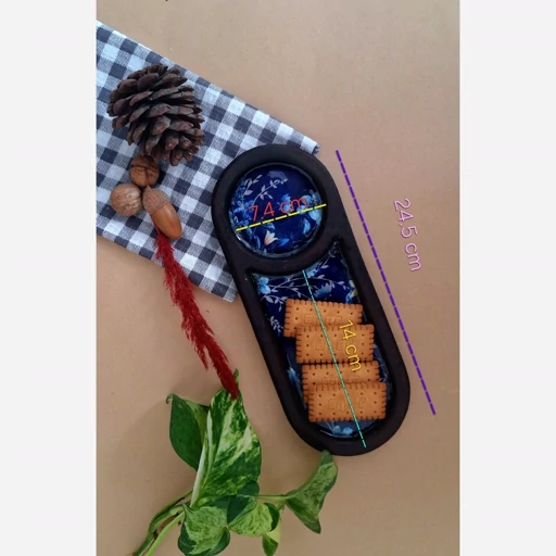 سینی پذیرایی تک نفره قلم آبی(پس کرایه) سینی پذیرایی تک نفره قلم آبی(پس کرایه) - Image 2