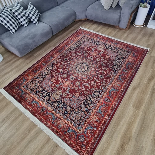 فرش چاپی مخمل هازان ترک طرح شاهکار اصفهان a157(پس کرایه) فرش چاپی مخمل هازان ترک طرح شاهکار اصفهان a157(پس کرایه) - Image 5