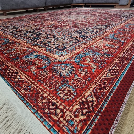 فرش چاپی مخمل هازان ترک طرح شاهکار اصفهان a157(پس کرایه) فرش چاپی مخمل هازان ترک طرح شاهکار اصفهان a157(پس کرایه) - Image 7