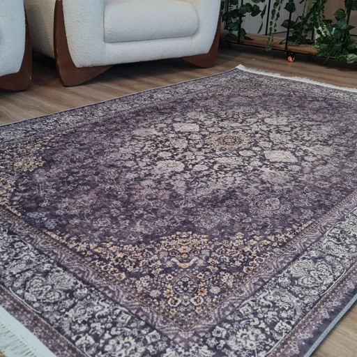 فرش چاپی فرشینه برند حسن نیا مخمل هازان طرح تیره شکلاتی L387(پس کرایه) فرش چاپی فرشینه برند حسن نیا مخمل هازان طرح تیره شکلاتی L387(پس کرایه) - Image 2