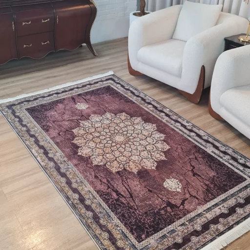فرش چاپی فرشینه برند حسن نیا مخمل هازان طرح دلبر L319 (پس کرایه) فرش چاپی فرشینه برند حسن نیا مخمل هازان طرح دلبر L319 (پس کرایه) - Image 3