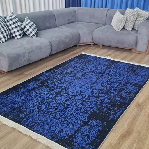 فرشینه مخمل هازان ترک طرح لاجوردی سلطنتی آبی u178 (پس کرایه) فرشینه مخمل هازان ترک طرح لاجوردی سلطنتی آبی u178 (پس کرایه)