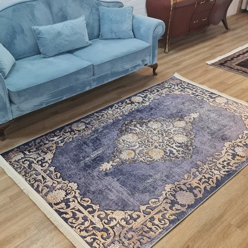 فرش چاپی فرشینه برند حسن نیا مخمل هازان طرح طلا کوبی L478(پس کرایه) فرش چاپی فرشینه برند حسن نیا مخمل هازان طرح طلا کوبی L478(پس کرایه) - Image 2