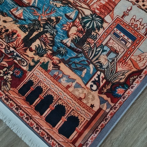 فرشینه مخمل هازان ترک طرح ایران u467(پس کرایه) فرشینه مخمل هازان ترک طرح ایران u467(پس کرایه) - Image 2