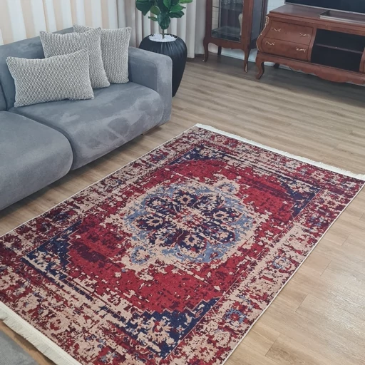 فرشینه برند حسن نیا مخمل هازان طرح قرمز لاکی وینتیج کهنه نما O127(پس کرایه) فرشینه برند حسن نیا مخمل هازان طرح قرمز لاکی وینتیج کهنه نما O127(پس کرایه)