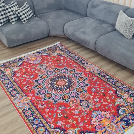 فرشینه مخمل کیفیت هایژنیک گوشتی A+ طرح گل سرخی U484 (پس کرایه) فرشینه مخمل کیفیت هایژنیک گوشتی A+ طرح گل سرخی U484 (پس کرایه) - Image 4